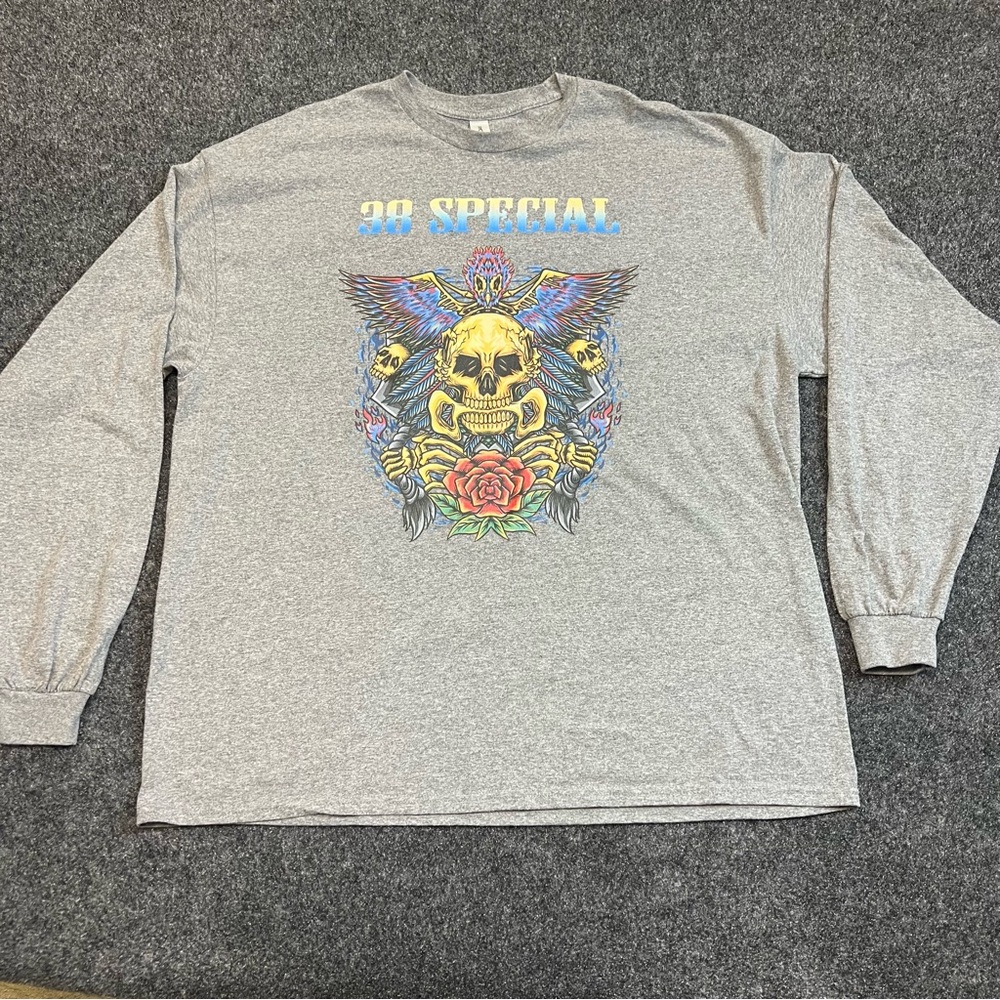 38 Special Southern Rock Long Sleeve Tee 2XL Skull Eagle Graphic Shirt